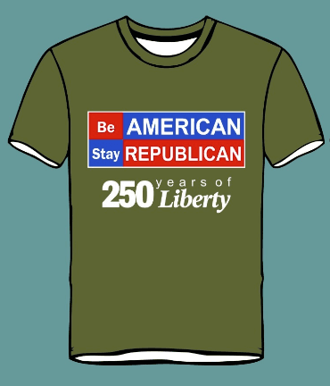 Military green Be American Stay Republican patriotic t-shirt - click to shop